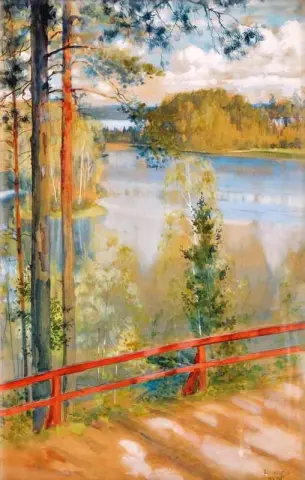 Paisaje del lago de Kaukola Saaris