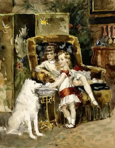 Михаил и Ксения Дети царя Александра III 1881-82
