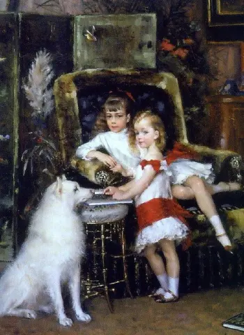 Михаил и Ксения Дети царя Александра III 1881 2