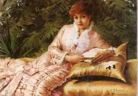 Парижанин читает книгу 1880
