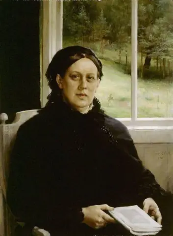 Porträtt av Alexandra Edelfelts mor till konstnären 1883