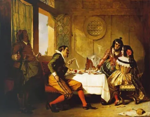 Scène uit de duivel op twee stokken, 1844