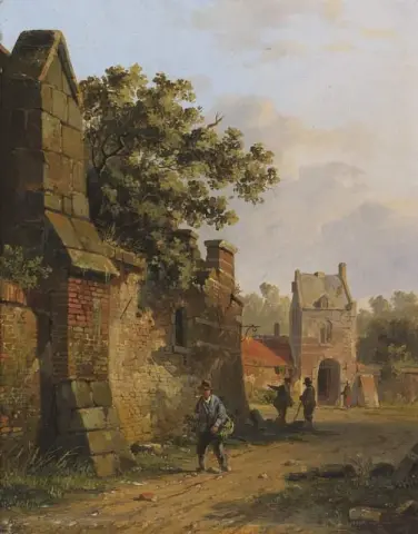 Figura Bijeen Stadsmuur Ca. 1852-55