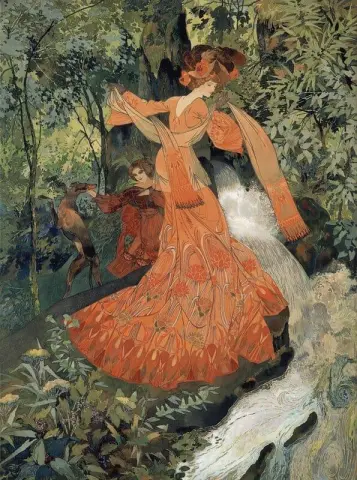 Elegant Lady Near The Well
