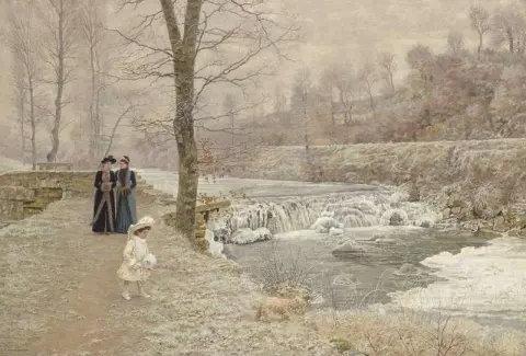 Am Ufer des Sornin im Winter