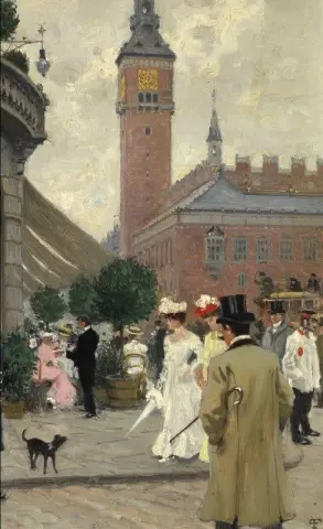 Ратуша Копенгагена, около 1900 г.