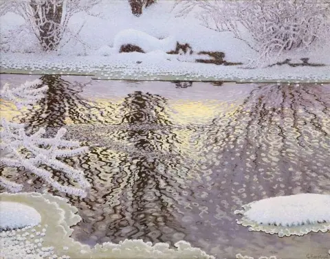 Иней и текущая вода