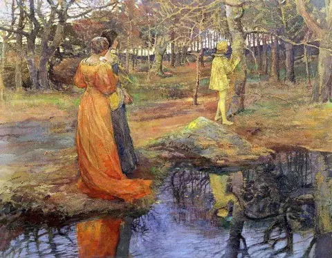 Medieval Woodland Scene 1880