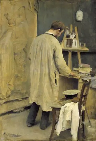 Työpajan sisustus 1884