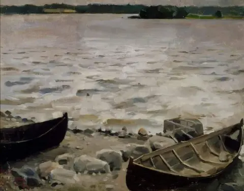 Boote am Ufer 1884