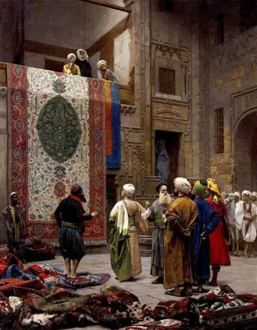 Teppehandler i Kairo ca. 1887