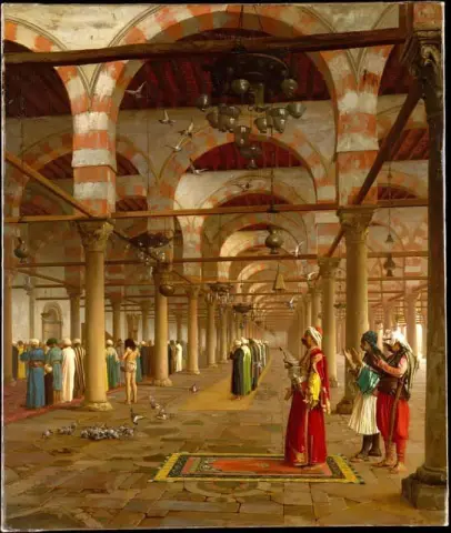 Gebed in de moskee 1871
