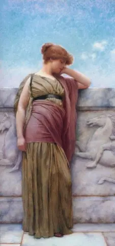 Apoyado en el balcón 1892