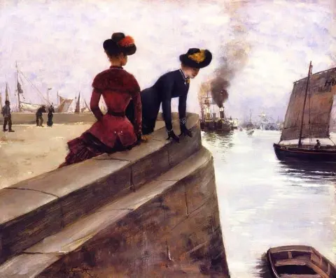 على رصيف الميناء لوهافر 1887