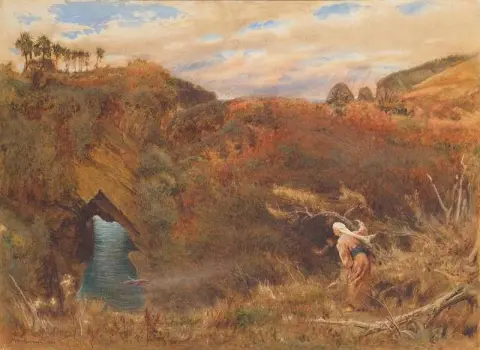 Prins Camaralzaman ser på The Robber Of The Talisman 1884