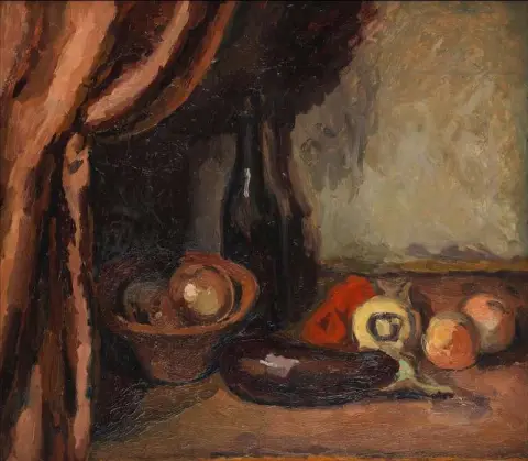 검은 병과 Auerbergine이 있는 정물 1926