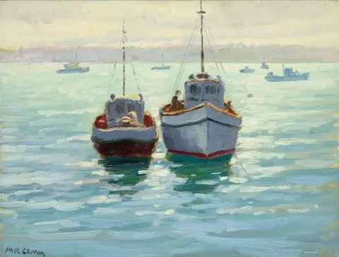 海岸和船景