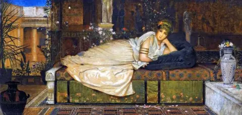 Eine Dame in einem klassischen Interieur 1874
