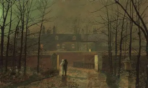 Liebhaber in einer Gasse 1880