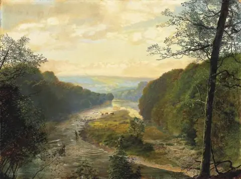 Das Wharfe Valley mit dem Barden Tower dahinter