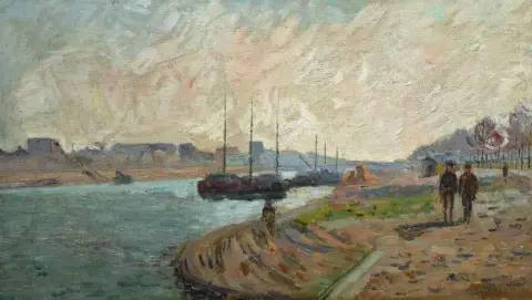 Rive della Senna Parigi 1880 circa