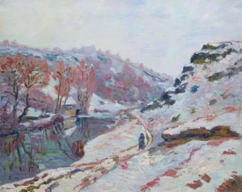 O vale Sedelle sob a neve oca, por volta de 1905