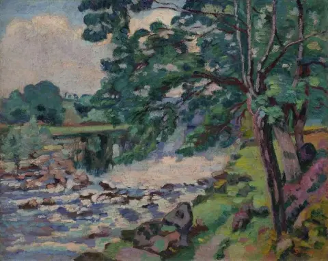 A Barragem Genetin, por volta de 1900