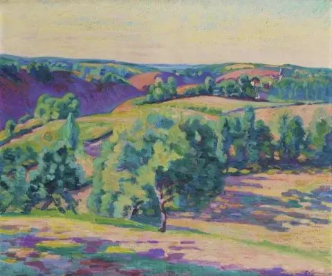A vila de Crozant no verão por volta de 1911