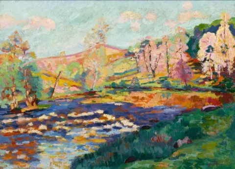 Paisagem Laranja por volta de 1886