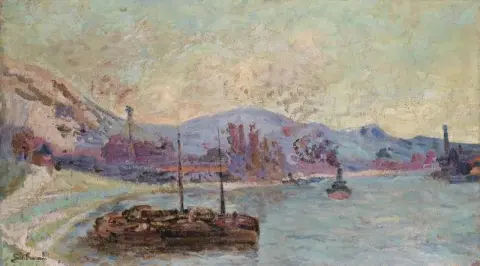 Peniches no Sena por volta de 1900