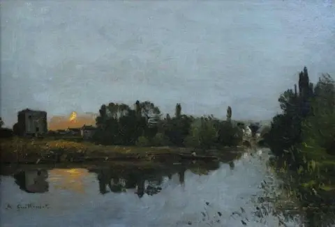 Luz de luna en el río Ca. 1880