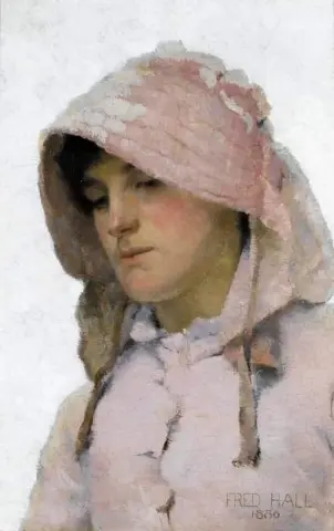 Estudio de cabeza de una joven 1886