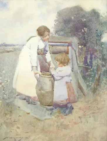 Two Girls At A Well