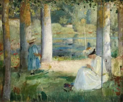 Junto al lago Verano Ca. 1900