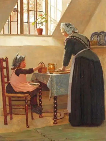 Making Blackberry Pie 1886