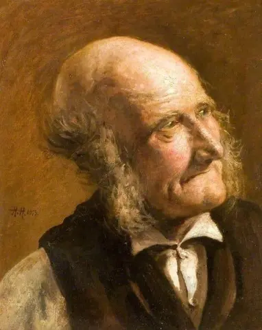 Retrato de un anciano con bigotes laterales 1879