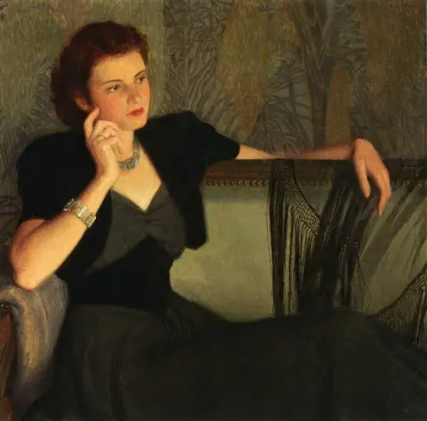 Frau in schwarz