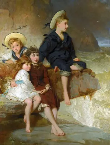 赫西·维维安爵士 (Sir Hussey Vivian) 的孩子们，英国议员，1883 年