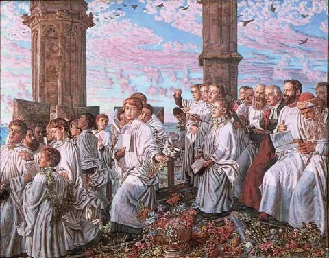 May Morning On Magdalen Tower Oxford 1888-93