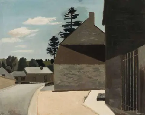 Villaggio belga - Paesaggio sullo sfondo 1960 circa