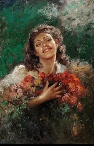 Ragazza Con Fiori 1