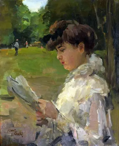Tyttö lukee noin 1906