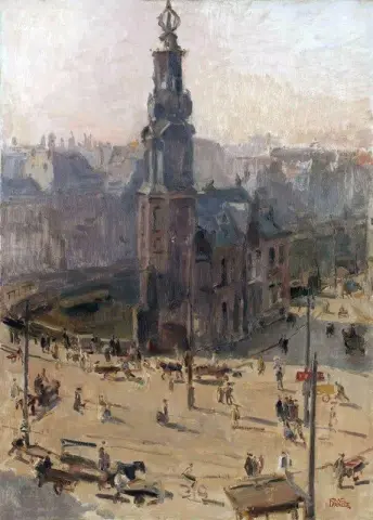 Näkymä Munttower Amsterdamista 1918