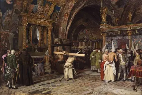 Penitenti Nella Basilica Inferiore Di Assisi