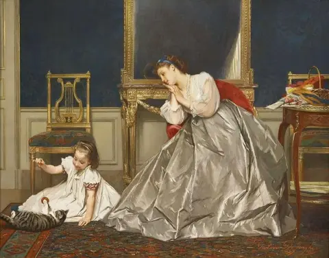 Mother And Child With Cat 1866