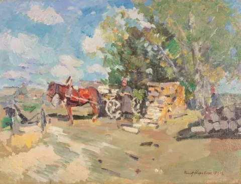 Häst och vagn 1917
