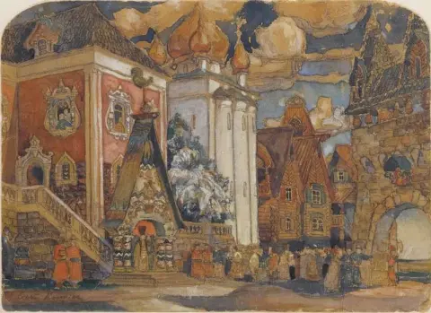 Scendesign Tydligen för den gyllene tuppen