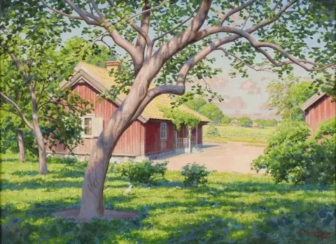 Sommerlandskap Med Hus 1919