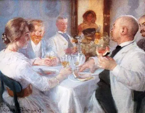 Na mesa de almoço em Civita D Antino