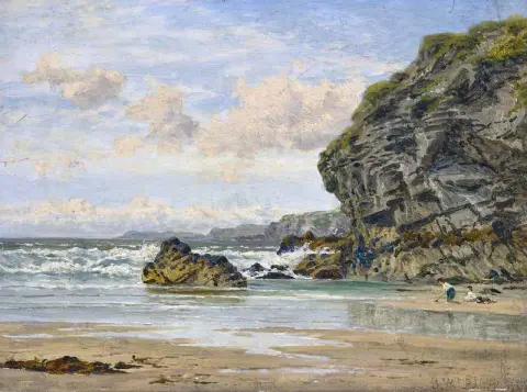 Cornish Cliffs Newquay 1905